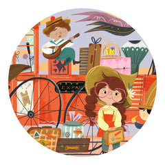 Djeco Ζωγραφική - Καλλιτεχνικά - Παζλ Djeco παζλ σε σχηματικό κουτί 36 τεμ. "Mia, ταξίδι με τρένο"