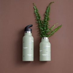 Fresk Βρεφικά & Παιδικά Ποτηράκια Fresk: Θερμός με διπλό τοίχωμα από ανοξείδωτο ατσάλι και ενσωματωμένο καλαμάκι 350ml - Crocodile