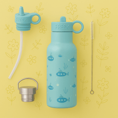 Fresk Βρεφικά & Παιδικά Ποτηράκια Fresk: Θερμός με καλαμάκι από ανοξείδωτο ατσάλι 500ml - Submarine