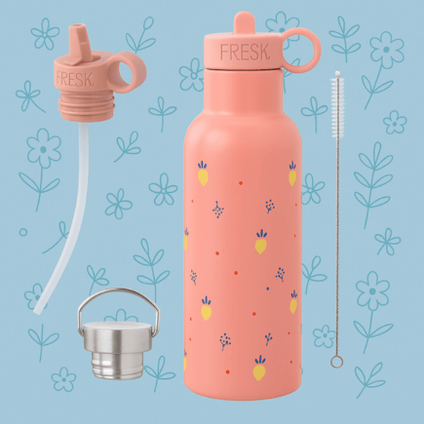 Fresk Βρεφικά & Παιδικά Ποτηράκια Fresk: Θερμός με καλαμάκι από ανοξείδωτο ατσάλι 500ml - Summer Fruit