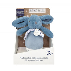 Jolijou βρεφικά παιχνίδια Jolijou My First Musical Night Light – Μουσικό Φωτάκι Νυκτός Κουνελάκι – Μπλε
