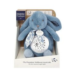 Jolijou βρεφικά παιχνίδια Jolijou My First Musical Night Light – Μουσικό Προβολάκι Νυκτός Κουνελάκι – Μπλε