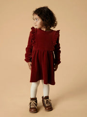 Lil' Atelier Φόρεμα Velour – Red Dahlia