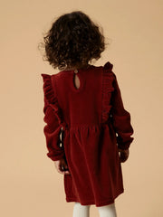 Lil' Atelier Φόρεμα Velour – Red Dahlia