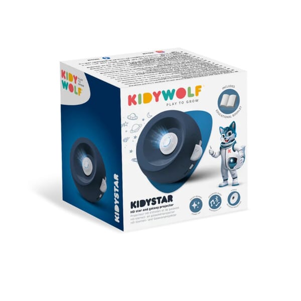 KIDYWOLF Παιδικά Φωτιστικά KIDYWOLF: Παιδικός Προβολέας γαλαξία με Μουσική- Επαναφορτιζόμενο με Bluetooth