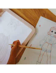 KIDYWOLF Ζωγραφική - Καλλιτεχνικά - Παζλ KIDYWOLF: Tablet ζωγραφικής με φως, 2 όψεων με οθόνη LΕD & μαυροπίνακα- Σχέδιο Μόδας