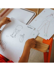 KIDYWOLF Ζωγραφική - Καλλιτεχνικά - Παζλ KIDYWOLF: Tablet ζωγραφικής με φως, 2 όψεων με οθόνη LΕD & μαυροπίνακα- Σχέδιο Μόδας