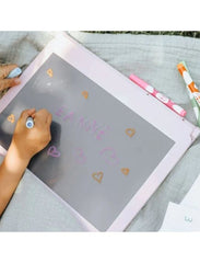 KIDYWOLF Ζωγραφική - Καλλιτεχνικά - Παζλ KIDYWOLF: Tablet ζωγραφικής με φως, 2 όψεων με οθόνη LΕD & μαυροπίνακα- Σχέδιο Μόδας