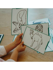 KIDYWOLF Ζωγραφική - Καλλιτεχνικά - Παζλ KIDYWOLF: Tablet ζωγραφικής με οθόνη LCD (30 κάρτες)- Animals Around The World