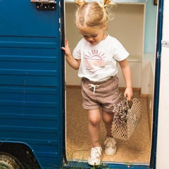 Koko Noko Παντελονάκι Σορτς ανοιχτό καφέ μουσελίνα  Koko Noko