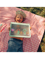 KIDYWOLF: Tablet ζωγραφικής με φως, 2 όψεων με οθόνη LΕD & μαυροπίνακα