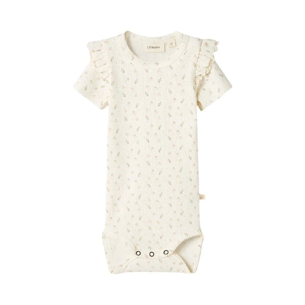 Lil Atelier Βρεφικά Φορμάκια 1-2M (56 CM) Lil' Atelier Βρεφικό κορμάκι  Coconut Milk