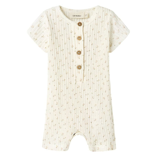 Lil Atelier Βρεφικά Φορμάκια 1-2M (56 CM) Lil' Atelier Ολόσωμο Κορμάκι Coconut Milk