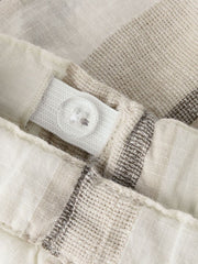 Lil Atelier Παντελονάκι Lil' Atelier Σορτς Ριγέ βρεφικό Από Οργανικό Βαμβάκι – Coconut Milk