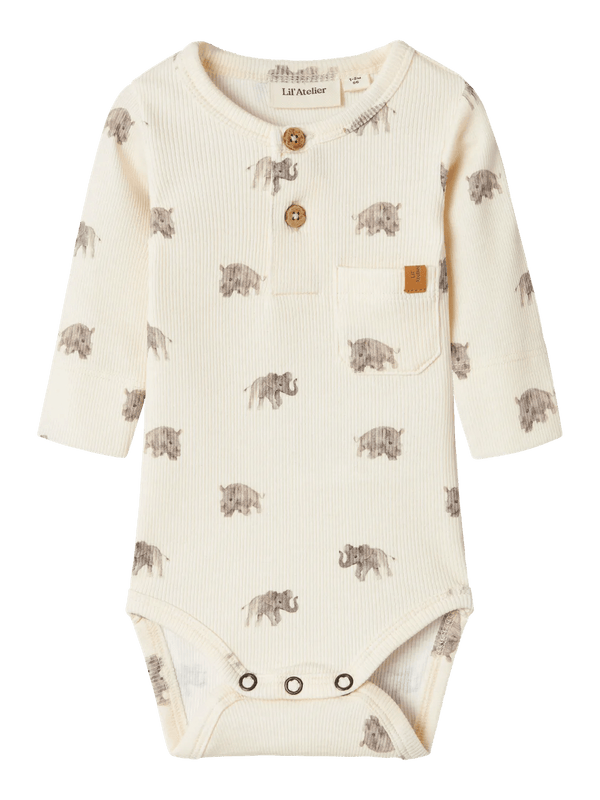 Lil Atelier Βρεφικά Φορμάκια 56 Lil' Atelier Φορμάκι μακριμάνικο Elephant