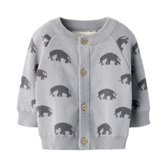 Lil Atelier Παιδικές Ζακέτες 1-2M (56 CM) Lil' Atelier Ζακέτα βρεφική Elephant Sleet