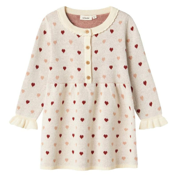 Lil Atelier φόρεμα Lil' Atelier Φόρεμα πλεκτό HEART οργανικό βαμβάκι