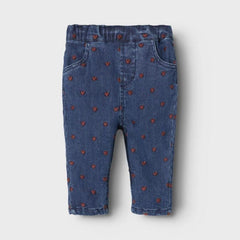 Lil Atelier Παντελονάκι 1M Lil' Atelier Τζιν Παντελόνι Heart Dark Denim