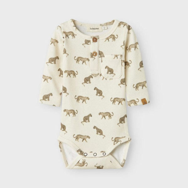 Lil Atelier Βρεφικά Φορμάκια 1-2M (56 CM) Lil' Atelier Φορμάκι Μακρυμάνικο leopard Turtledove
