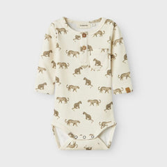 Lil Atelier Βρεφικά Φορμάκια 1-2M (56 CM) Lil' Atelier Φορμάκι Μακρυμάνικο leopard Turtledove