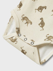 Lil Atelier Βρεφικά Φορμάκια Lil' Atelier Φορμάκι Μακρυμάνικο leopard Turtledove