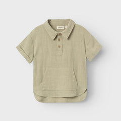 Lil Atelier Μπλουζάκι 2Y Κοντομάνικο Πουκάμισο NMMDOLIE FIN SS LOOSE SHIRT Lil Atelier