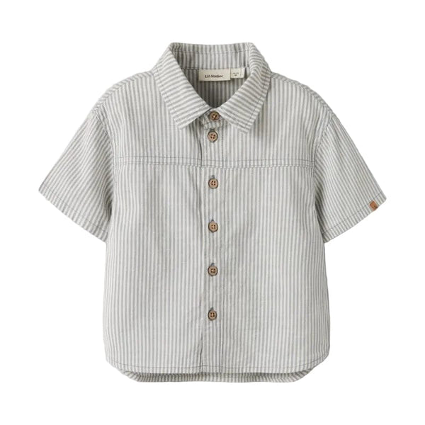 Lil Atelier Μπλουζάκι 2Y (92 CM) Lil' Atelier Παιδικό Πουκάμισο Loose Fit από Οργανικό Βαμβάκι – Coconut Milk