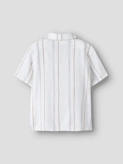 Lil Atelier Μπλουζάκι Lil' Atelier Πουκάμισο Loose Fit Coconut Milk