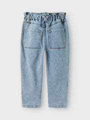 Lil Atelier Παντελονάκι Lil' Atelier Τζιν Loose Fit Medium Blue Denim