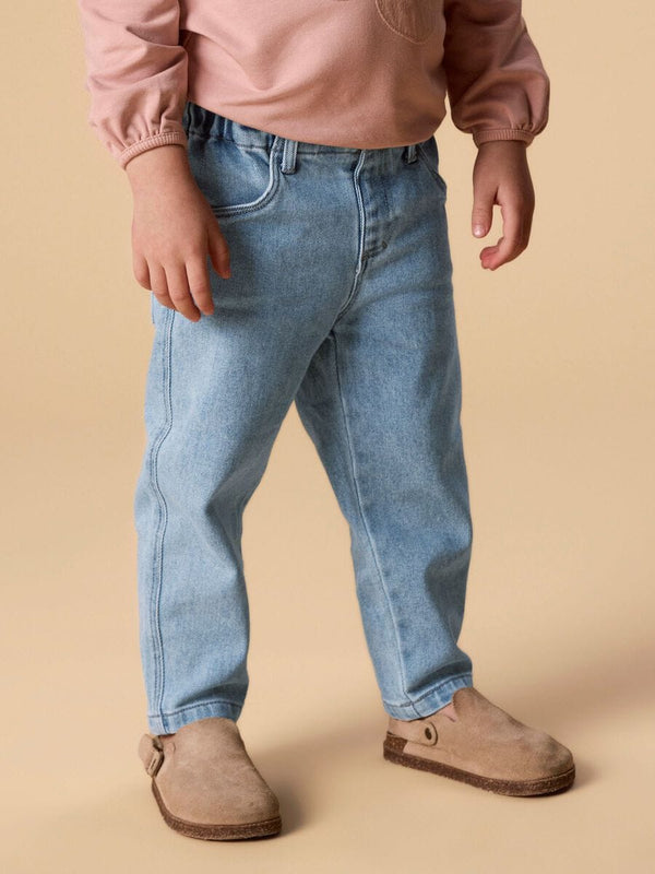 Lil Atelier Παντελονάκι Lil' Atelier Παιδικό Τζιν Loose Fit Medium Blue Denim