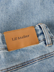 Lil Atelier Παντελονάκι Lil' Atelier Παιδικό Τζιν Loose Fit Medium Blue Denim