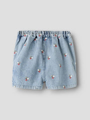 Lil Atelier Παντελονάκι Lil' Atelier Σορτς Τζιν Παιδικό Medium Blue Denim