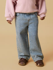Lil Atelier Παντελονάκι Lil' Atelier Παντελόνι τζιν Medium Blue Denim