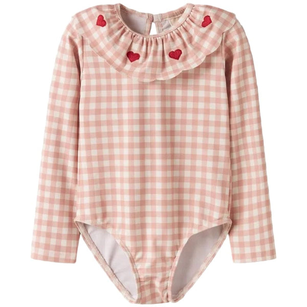 Lil Atelier μαγιό 2Y (92 CM) Lil' Atelier Ολόσωμο μαγιό με κεντημένες λεπτομέρειες – Misty Rose