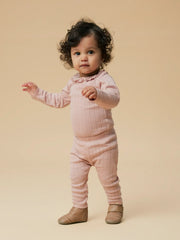 Lil Atelier Βρεφικά Φορμάκια Lil' Atelier Φορμάκι Μακρυμάνικο Misty Rose