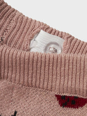 Lil Atelier Παντελονάκι Lil' Atelier Παντελόνι πλεκτό βρεφικό Misty Rose