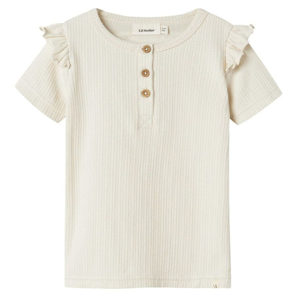 Lil Atelier Μπλουζάκι Lil' Atelier Μπλούζα κοντομάνικη NMFFLEURA SS SLIM TOP LIL  Turtledove