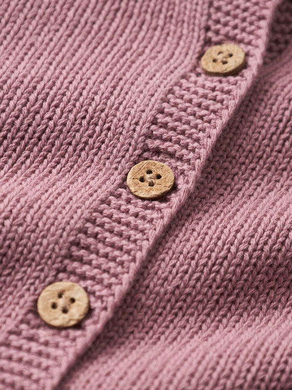 Lil Atelier Παιδικές Ζακέτες Lil' Atelier Πλεκτή Ζακέτα βρεφική από οργανικό βαμβάκι Nostalgia Rose