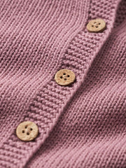 Lil Atelier Παιδικές Ζακέτες Lil' Atelier Πλεκτή Ζακέτα βρεφική από οργανικό βαμβάκι Nostalgia Rose