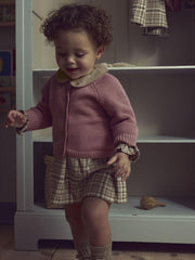 Lil Atelier Παιδικές Ζακέτες Lil' Atelier Πλεκτή Ζακέτα βρεφική από οργανικό βαμβάκι Nostalgia Rose