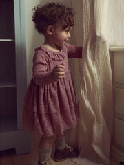 Lil Atelier Φορέματα Lil' Atelier Βρεφικό Φόρεμα με Κορμάκι από Οργανικό Βαμβάκι – Nostalgia Rose