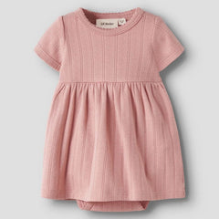 Lil Atelier Φορέματα 1-2M (56 CM) Lil' Atelier Βρεφικό Φόρεμα Organic Cotton – Misty Rose