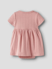 Lil Atelier Φορέματα Lil' Atelier Βρεφικό Φόρεμα Organic Cotton – Misty Rose