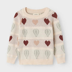 Lil Atelier Μπλουζάκι Lil' Atelier  Πλεκτό Πουλόβερ Pastel Parchment
