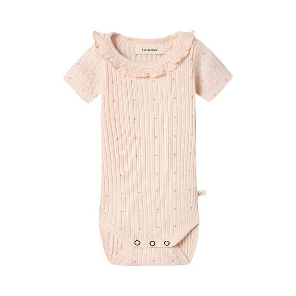 Lil Atelier Βρεφικά Φορμάκια 1-2M (56 CM) Lil' Atelier Βρεφικό κορμάκι Peach Blush