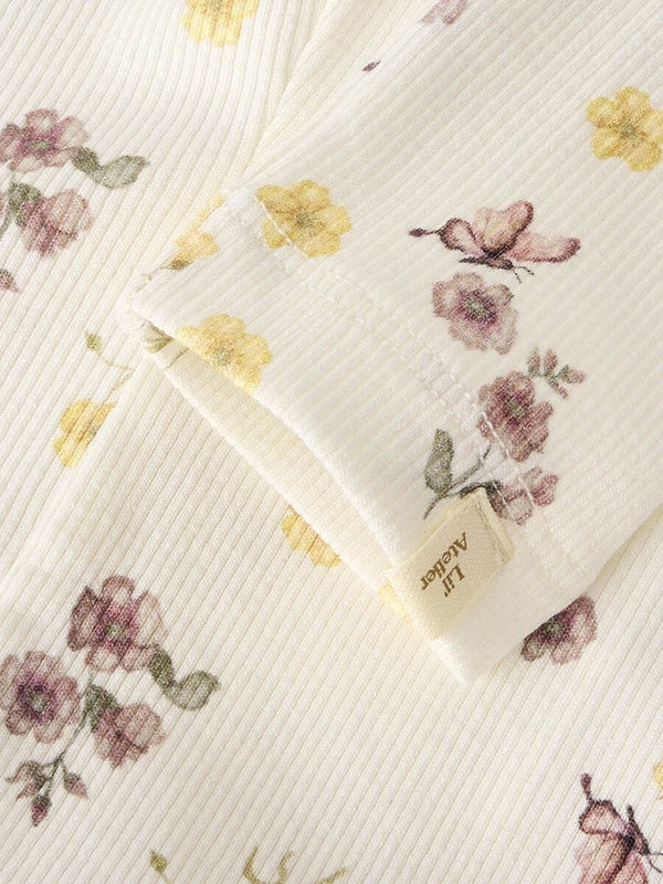 Lil Atelier Παντελονάκι Lil' Atelier Παιδικό Κολάν με Print Coconut Milk