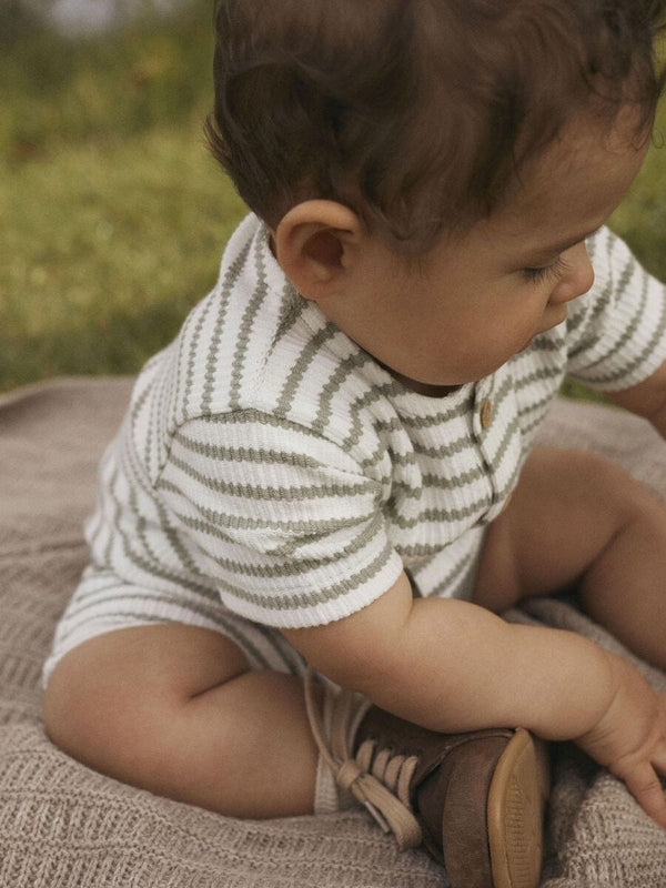 Lil Atelier Βρεφικά Φορμάκια Lil' Atelier Ολόσωμο Κοντομάνικο Φορμάκι Seagrass