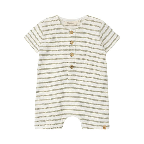 Lil Atelier Βρεφικά Φορμάκια 1-2M (56 CM) Lil' Atelier Ολόσωμο Κοντομάνικο Φορμάκι Seagrass