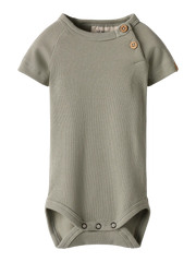 Lil Atelier Βρεφικά Φορμάκια 1-2M (56 CM) Lil' Atelier Φορμάκι Κοντομάνικο  Seagrass