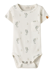Lil Atelier Βρεφικά Φορμάκια 1-2M (56 CM) Lil’ Atelier Κοντομάνικο Φορμάκι από οργανικό βαμβάκι Seahorse